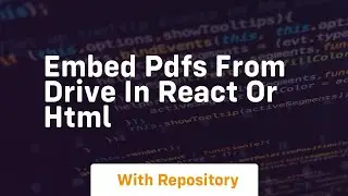 Embed pdfs from drive in react or html