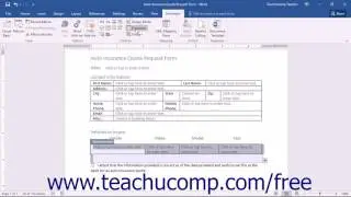 Word 2016 Tutorial Repeating Section Content Control Microsoft Training