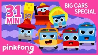 The Wheels On the Bus and more | Big Cars Special | +Compilation | Pinkfong Songs for Children