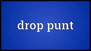 Drop punt Meaning