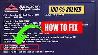 CMOS Battery Settings Wrong Checksum Error On Every Boot Startup | CMOS Date & Time Not Set - Fixed👍