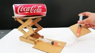 How to Make Hydraulic Powered Robotic Lift Crane From Cardboard