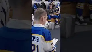 Kyle Okposo’s Son Odin Reads The Lineup For His 1,000th NHL Game #shorts #nhl