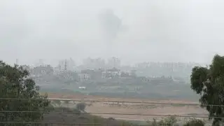 The Gaza Strip, pounded by Israeli artillery, under clouds of smoke | AFP