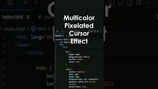 Multicolor Pixelated Cursor Effect: Stunning CSS Animation Tutorial #shorts #cssanimation
