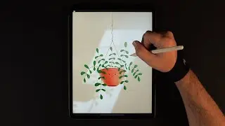 Hanging Plant - Procreate Drawing Tutorial on iPad Pro