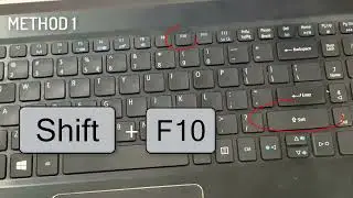 How to Right Click using Keyboard without Mouse on Acer laptop Windows 10
