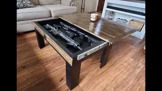 EASY DIY Gun concealment coffee table with fingerprint lock build