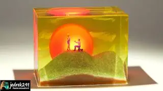 Love 💑 in the Mountains at Sunset 🌄 Epoxy Resin Art