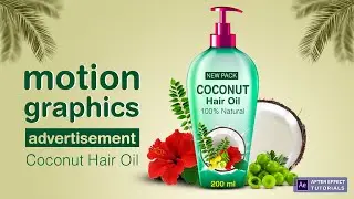 How To Create Coconut Hair Oil Ads in after effect | Product animation after effects | rishistudio