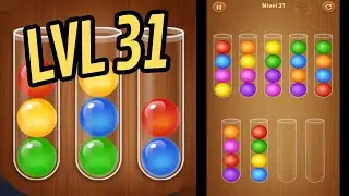 🏅 COLOR BALL SORT WOODEN PUZZLE 🧪 LEVEL 31 🧩 Gameplay Walkthrough