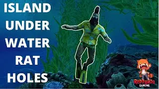 The Island Under Water Rat Holes And Hidden Base Locations | Ark Survival Evolved