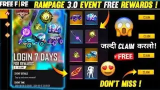 RAMPAGE NEW DAWN EVENT FREEE FIRE | FREE FIRE NEW EVENT | FF NEW EVENT | FREE FIRE RAMPAGE 3.0 EVENT