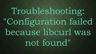 Troubleshooting: 