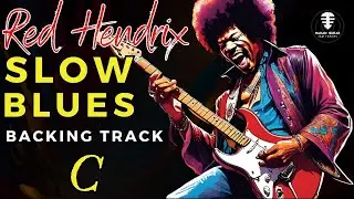 Red Hendrix Slow Blues backing track - Jam in C