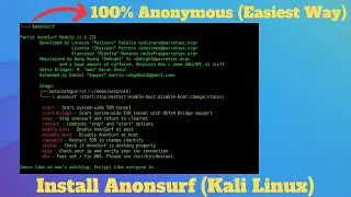 How to Install ANONSURF on Kali Linux