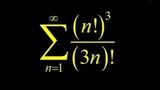 Test for convergence (n!)^3/(3n)! ratio test limit expand factorials and cancel to compute the limit