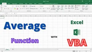 VBA to Apply Average Function in Excel | Average Function VBA | Excel Average Formula | VBA in Excel