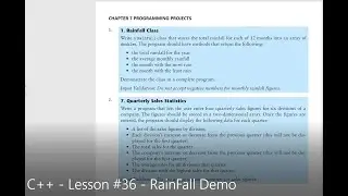 C++ - Lesson #36 - RainFall Demo
