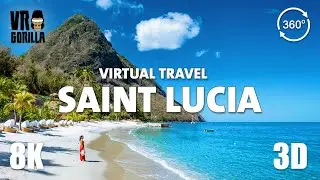 Virtual Travel - Saint Lucia, a Caribbean Island Nation - 8K 360 3D