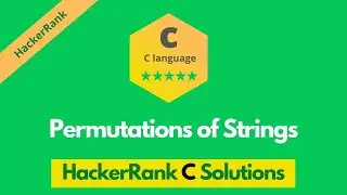 HackerRank Permutations of Strings problem solution in C | C solutions | Programmingoneonone