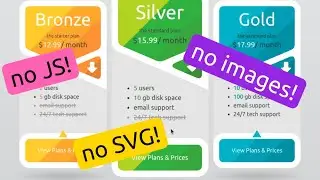 CSS hosting plans interface (no SVG, no images other than CSS gradients)