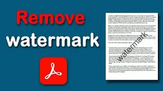 How to remove watermark in pdf document using Adobe Acrobat Pro DC