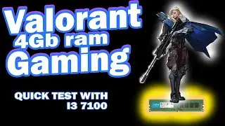 Valorant Game Test | Intel i3 7100 (HD Graphics 630 iGPU) | 4 Gb ram | budget gaming