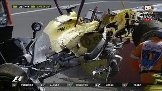 KEVIN MAGNUSSEN CRASH AT BELGIAN GP AT CIRCUIT DE SPA FRANCORCHAMPS