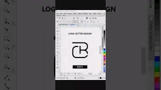 Make Letter Logo BRC in CorelDraw 