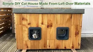 DIY Cat House Built With Left Over Materials