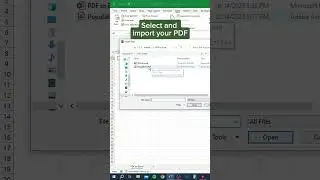 Convert PDF to EXCEL #windows10