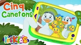 Cinq Canetons + 15 min de comptines pour les petit | YesKids Français
