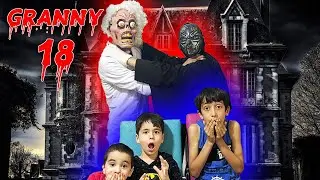 GERÇEK HAYATDA GRANNY GAME NEW DRESS MODE  GRANNY SİYAH MASKELİ ADAMA KARŞI DELİ KADIN GRANNY #18