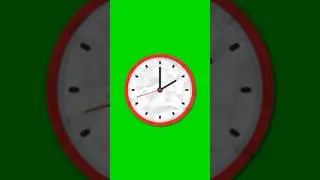 Clock Paper Cut Animation Green Screen 
