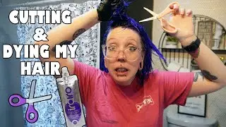 Cutting & Dying My Hair | IroIro Neon Purple