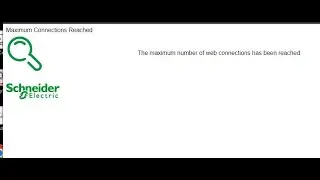The Maximum Number of Web Connections Has Been Reached Schneider Electric APC UPS