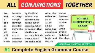 Master All English Conjunctions InOne Class | English Grammar Rules | Use Conjunctions | 