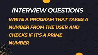 Write a program that takes a number from the user and checks if its a prime    number