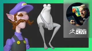 Sculpting Stylized Characters: Waluigi & New Frog - Shane Olson & Matthew S Armstrong - ZBrush 2022