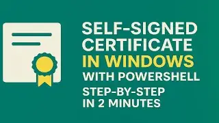 How to Create Self-Signed Certificates ​Using PowerShell​! Within 2 Minutes!