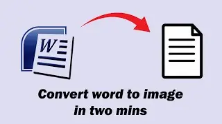 How to Convert Word to JPG Image || Convert Word File into a JPEG File With Online Converter