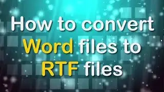 How to convert  doc file to rtf file format? doc to rtf