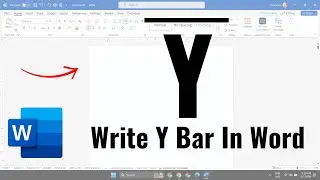 How To Write Y Bar In Word