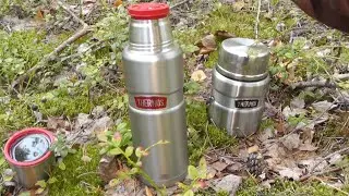 Термосы THERMOS KING для еды и напитков - обзор и тесты. Греются ли крышки кружки на разных термосах