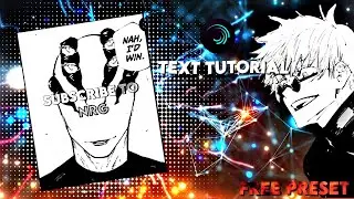 INTRO TEXT TUTORIAL || MANGA EDIT || FREE PRESET#1