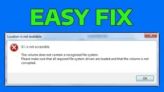 How To Fix The Volume Does Not Contain a Recognized File System