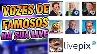COMO COLOCAR VOZES DE FAMOSOS NA SUA LIVE COM IA (ATUALIZAÇÃO LIVEPIX 2024)