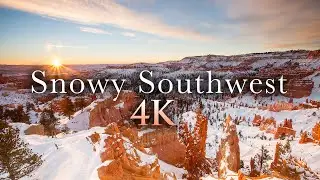 Snowy Southwest in 4K - Ambient Nature Relaxation™ Film with Calming Music