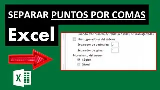 Como Cambiar PUNTOS POR COMAS en Excel en 2024 ✅